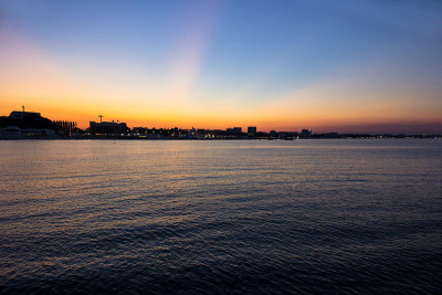 日落时的海景