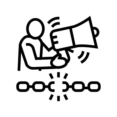 自由言论线图标矢量插图