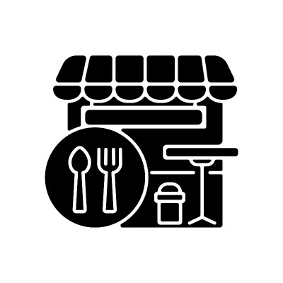 美食广场的字形图标