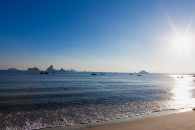 泰国Prachuap Khiri Khan海滩。