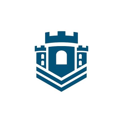 城堡矢量插图图标