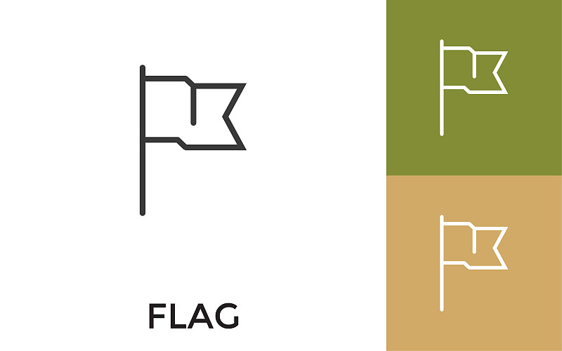 Editable Flag Icon with Title. Useful For Mobile A