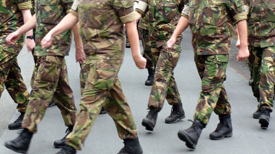士兵行进的视角