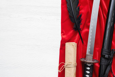 武士刀的剑。