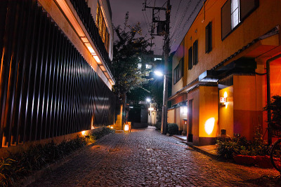 东京神乐坂日本餐厅夜景