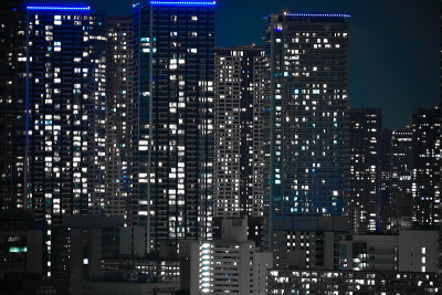 东京的夜景从丰州