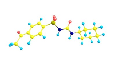 乙六胺分子结构分离在白色上