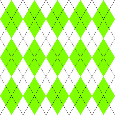 Argyle plaid in UFO green colors