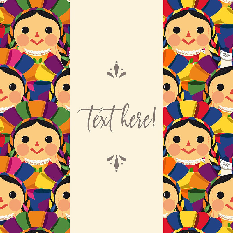 Mexican Dolls Texture Composition