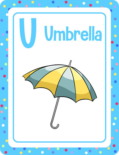 字母U代表雨伞