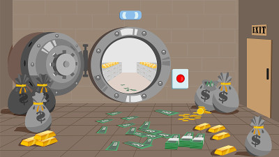 银行金库里面