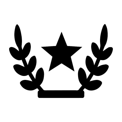 成就、荣耀、月桂、星星、成功、胜利、花环