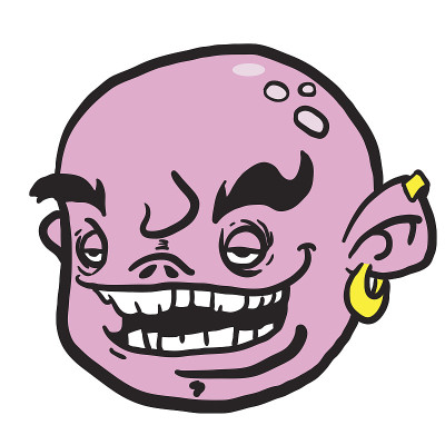 粉色卡通脸