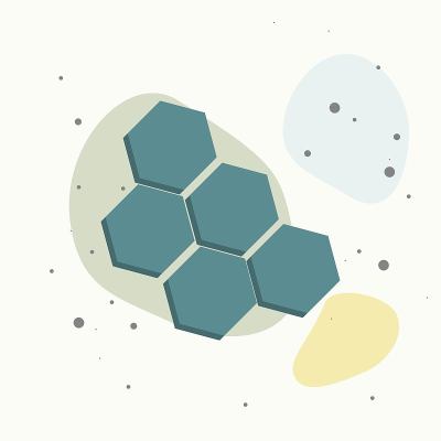 彩色背景上蜂窝状的矢量图像。