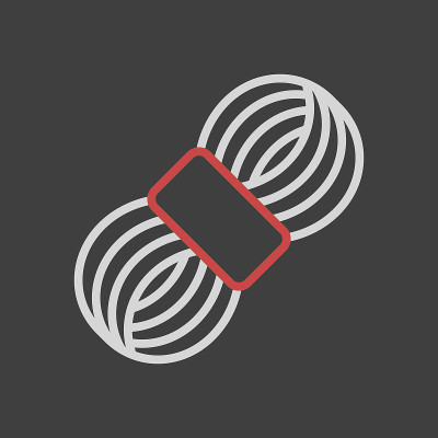 卷纱矢量平面图标。农场动物标志