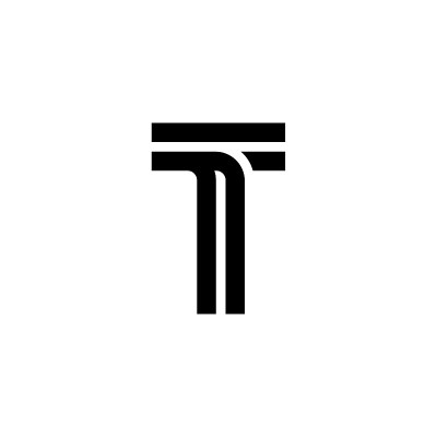 圆角双线字母标志T