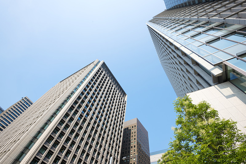 高层建筑-丸之内和大手町，东京，日本