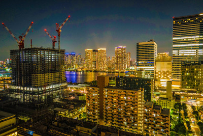 公寓及在建夜景(丰州)