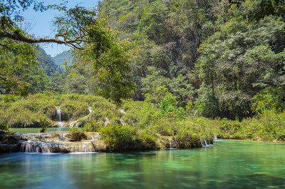 危地马拉的Champey Cascades