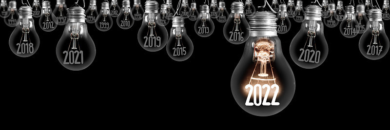 2022年新年的灯泡