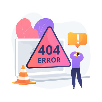 404错误抽象概念矢量图。