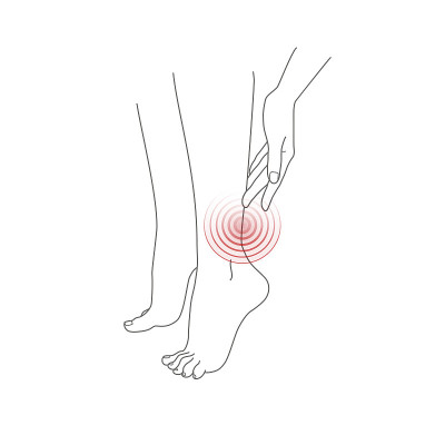 腿，脚疼，矢量插图