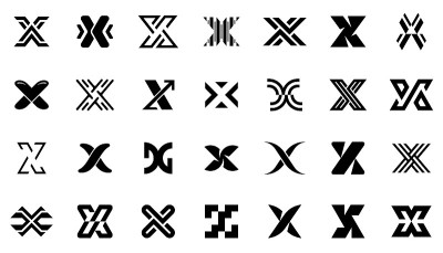 抽象标志集合与字母X