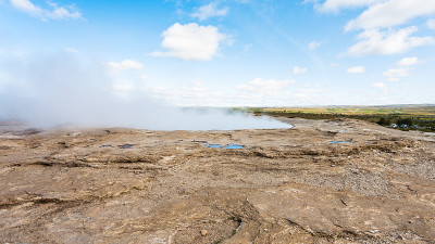 Haukadalur山谷的Geisyr火山口