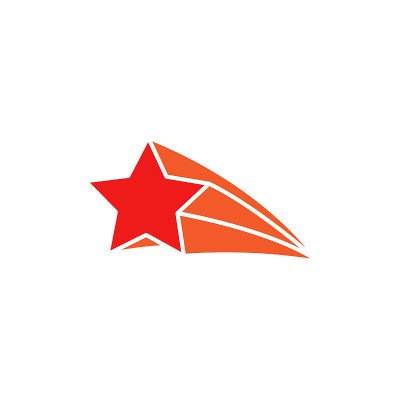 星形图标设计模板矢量孤立