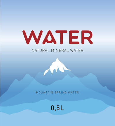 水，标签设计，矢量背景