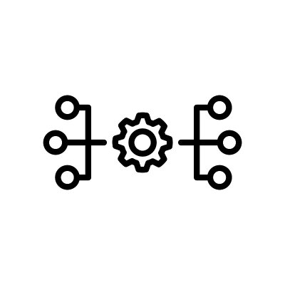 Algorithm icon, vector illustration