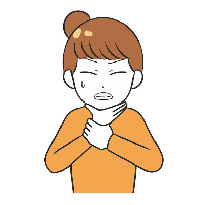 喉咙不通气的女人