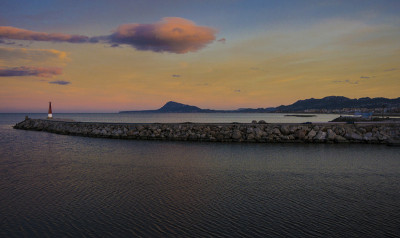 西班牙海岸的日落