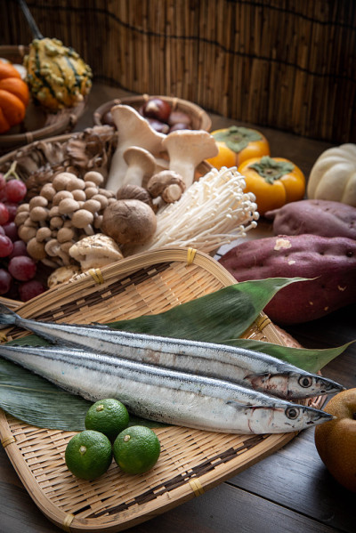assorted japanese autumn food