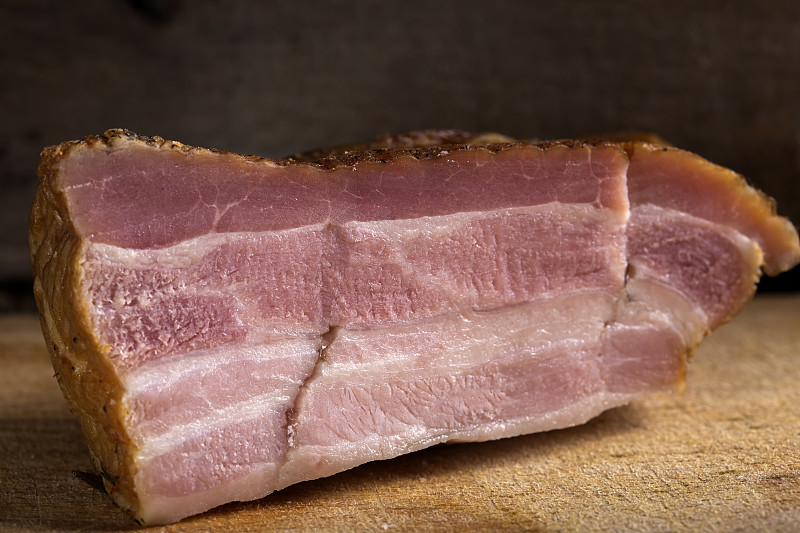 Smoked Bacon on wood