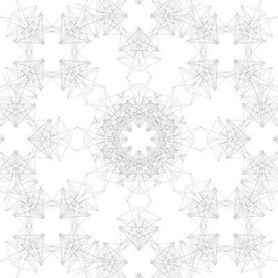几何无缝网格组成的点与线。矢量图