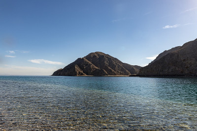 风景，山在海边