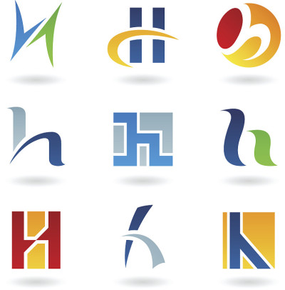 字母H的抽象图标