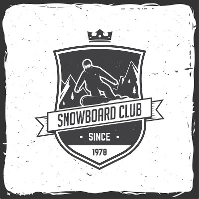 滑雪俱乐部。矢量图