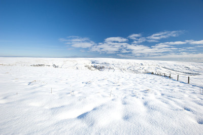 冬天下雪的乡村风景景色