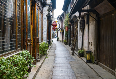 中国苏州周庄古镇的街道