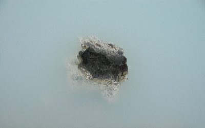 冰岛蓝礁湖的火山残留物