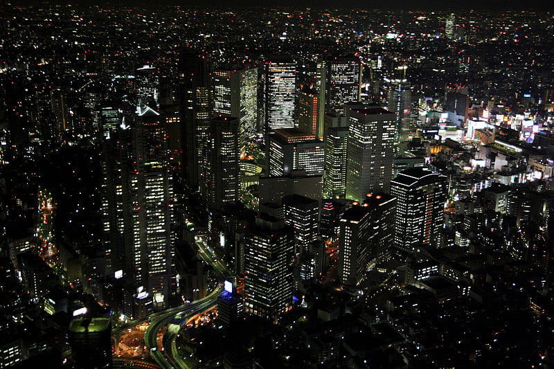 新宿副中心高层建筑鸟瞰图