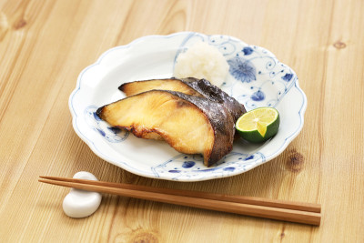 烤味噌腌黑鳕鱼，日本料理
