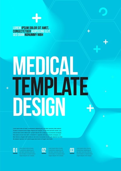 Vector layout design template for medicine. A4 siz