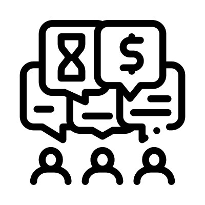 不同值的人图标矢量轮廓插图