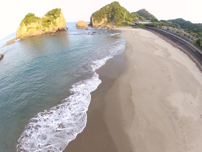 九州宫崎骏日美海滨无人机
