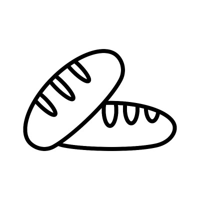 面包平面图标设计矢量模板插图