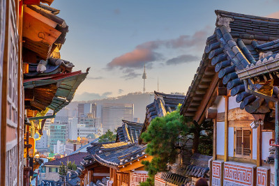 韩国首尔北川韩屋村