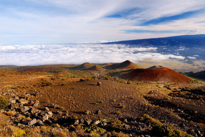 夏威夷大岛上莫纳罗亚火山的壮丽景色。